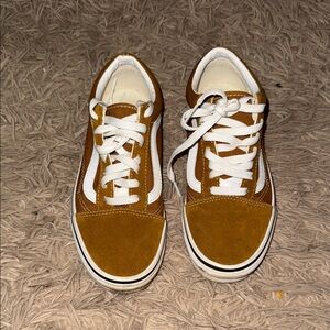 Brown and White Sneakers
